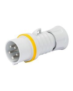 SPINA MOBILE DIRITTA HP - IP44/IP54 - 3P+T 16A 100-130V 50/60HZ - GIALLO - 4H - CABLAGGIO RAPIDO